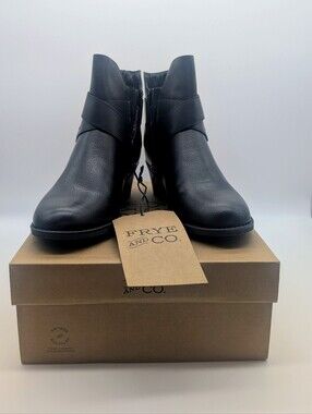Frye and Co. Bellame Black Leather Ankle Boots
